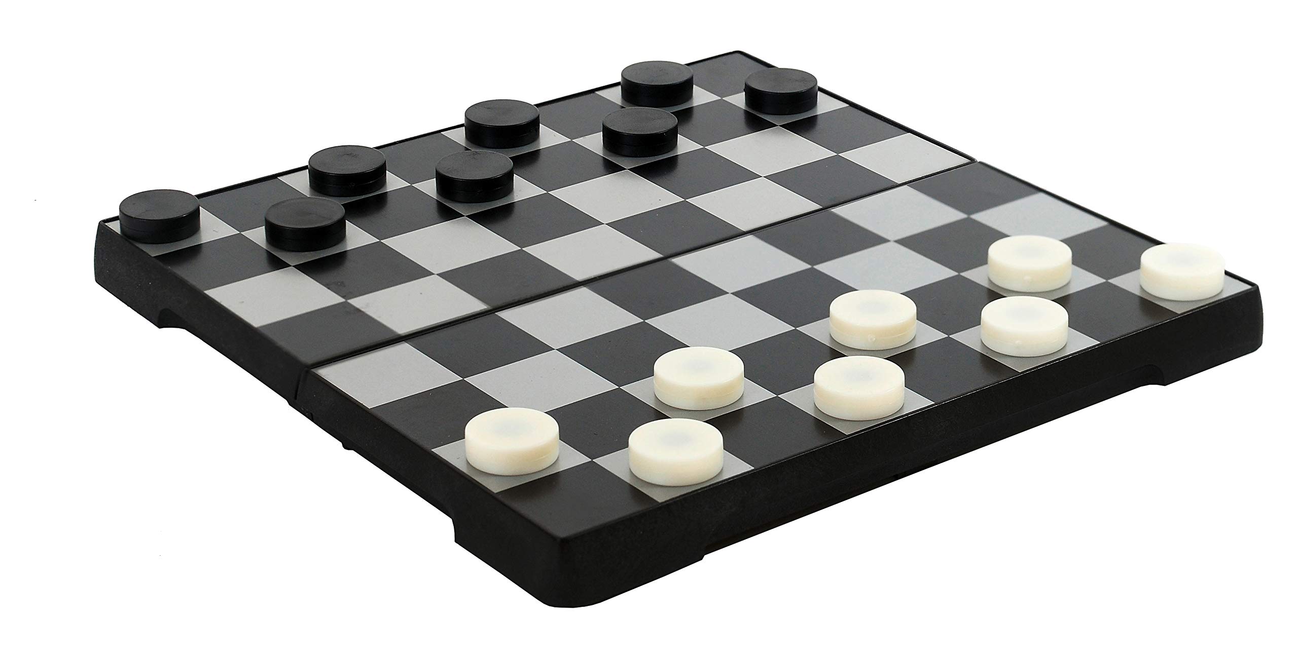 Magnetic Travel Checkers Game Set - Compact & Foldable Outdoor Backgammon Board for Camping, Picnics, Road Trips & Family Game Nights