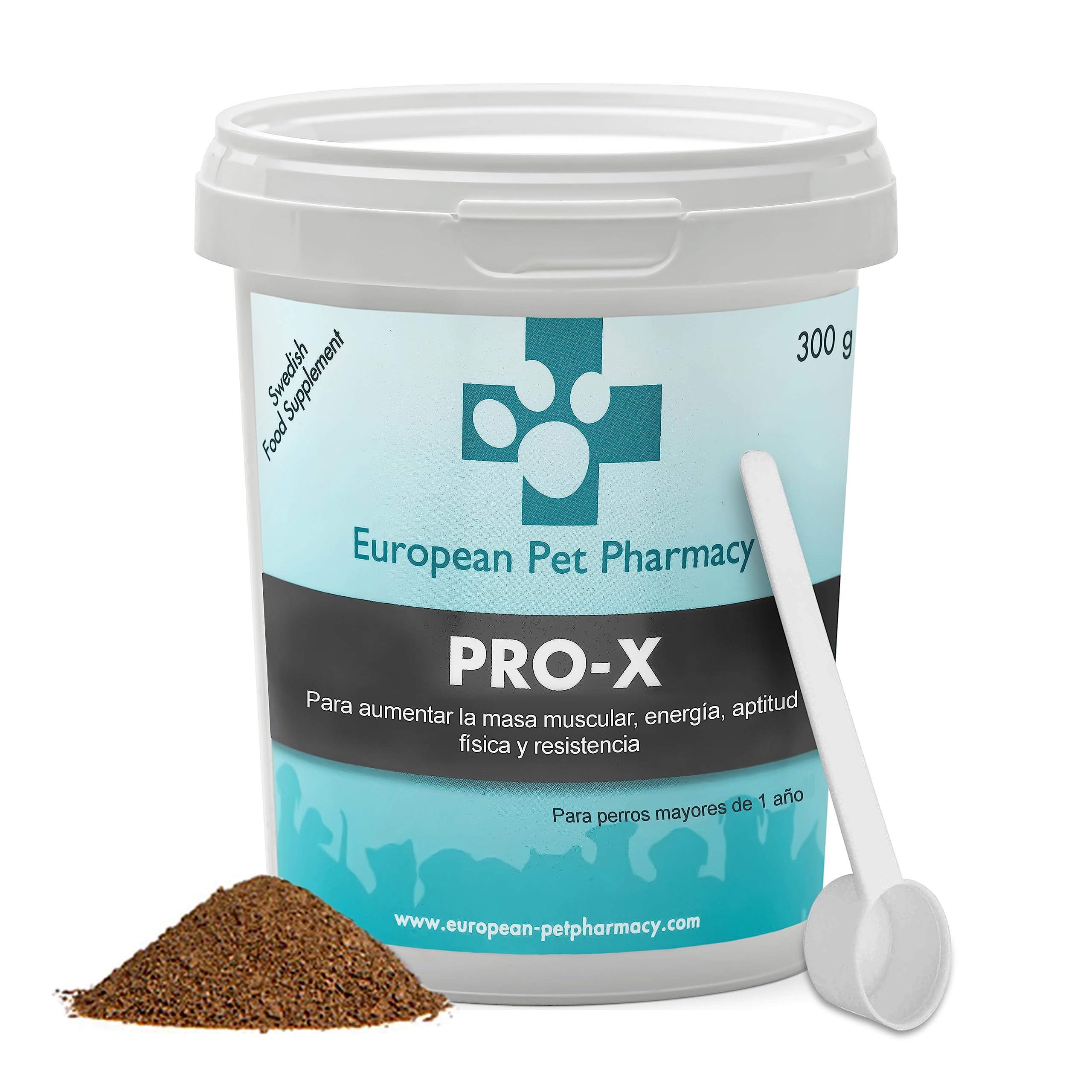 European Pet Pharmacy Pro-X Insect Protein Powder for Dogs - Hypoallergenic Dog Food Rich in Amino Acids - Protein Supplement for Dogs 1+ Years - Supports Muscle Growth & Energy, 300g | Ideal for Sensitive Stomachs & Active Dogs