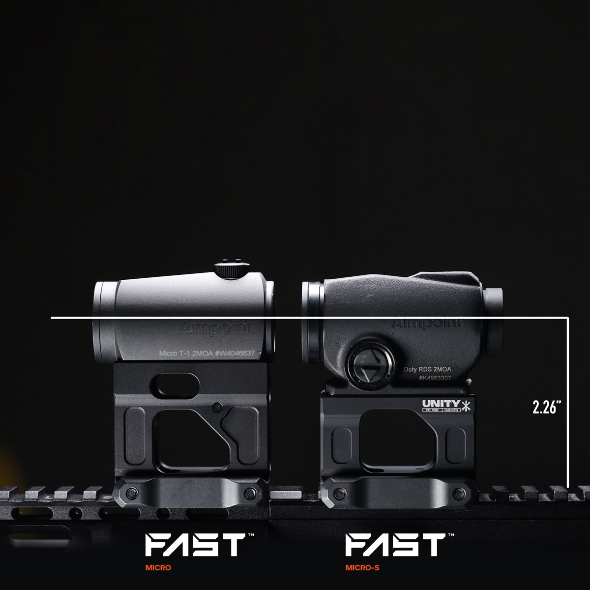 Unity Tactical FAST Micro S Optic Mount - Lightweight & Durable Red Dot Sight Mount for Pistols & Rifles | Perfect for Home Defense, Tactical Training & Hunting Accessories