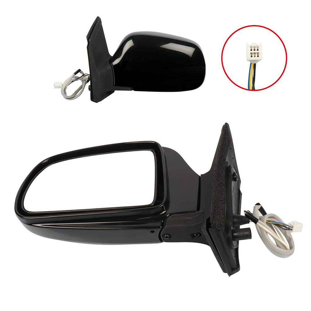 Power Adjustable Heated Manual Folding Left Side Exterior Mirror for 1998-2003 Toyota Sienna - Perfect for Winter Driving and Enhanced Safety