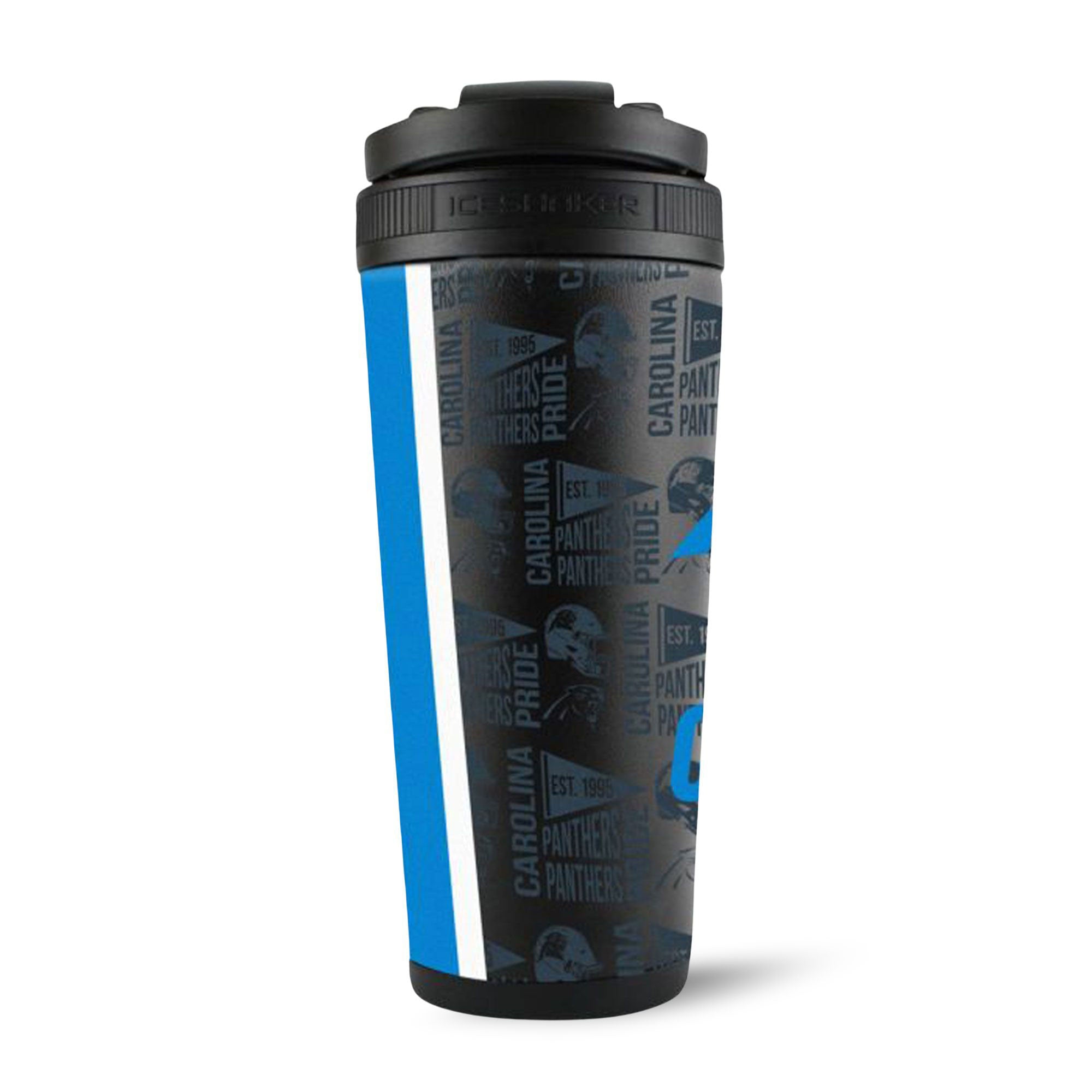 Officially Licensed Carolina Panthers 4D Insulated Water Bottle - Leakproof Stainless Steel Shaker Cup for Protein Drinks & Workouts - Perfect for Gym, Sports & Outdoor Activities