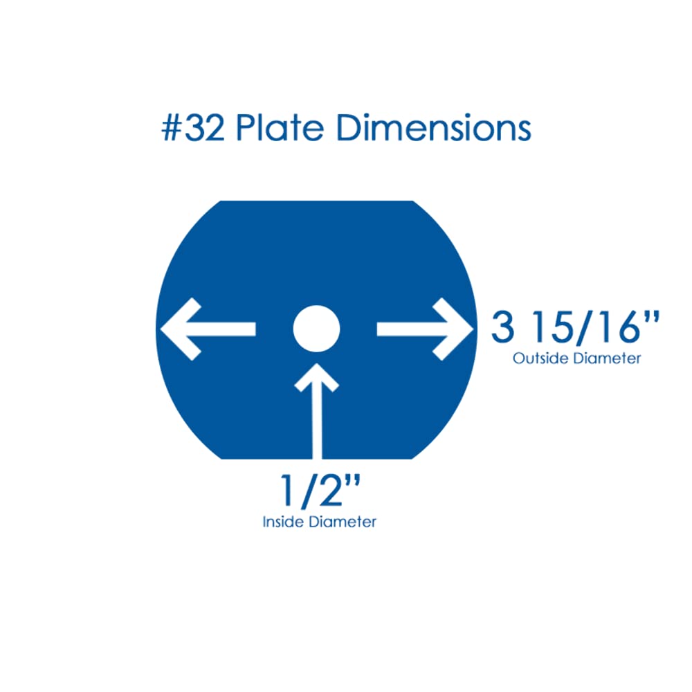 #32 Grinder Plate with 2 Flat Edges for Butcher Boy Meat Grinders | 3/16