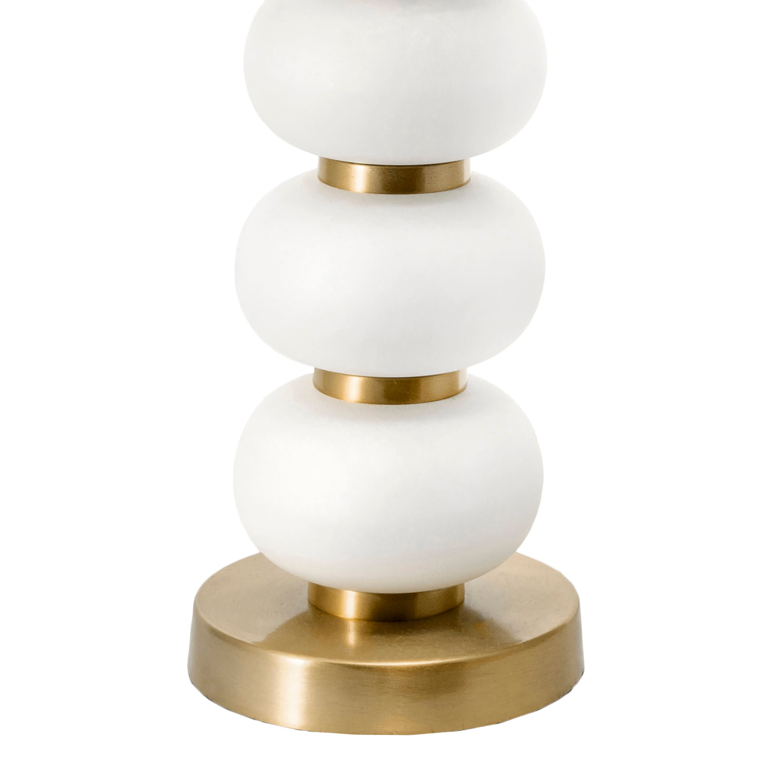 29 Inch Stacked Iron Pearls Table Lamp in Ivory - Elegant Home Decor for Living Room, Bedroom & Office Lighting