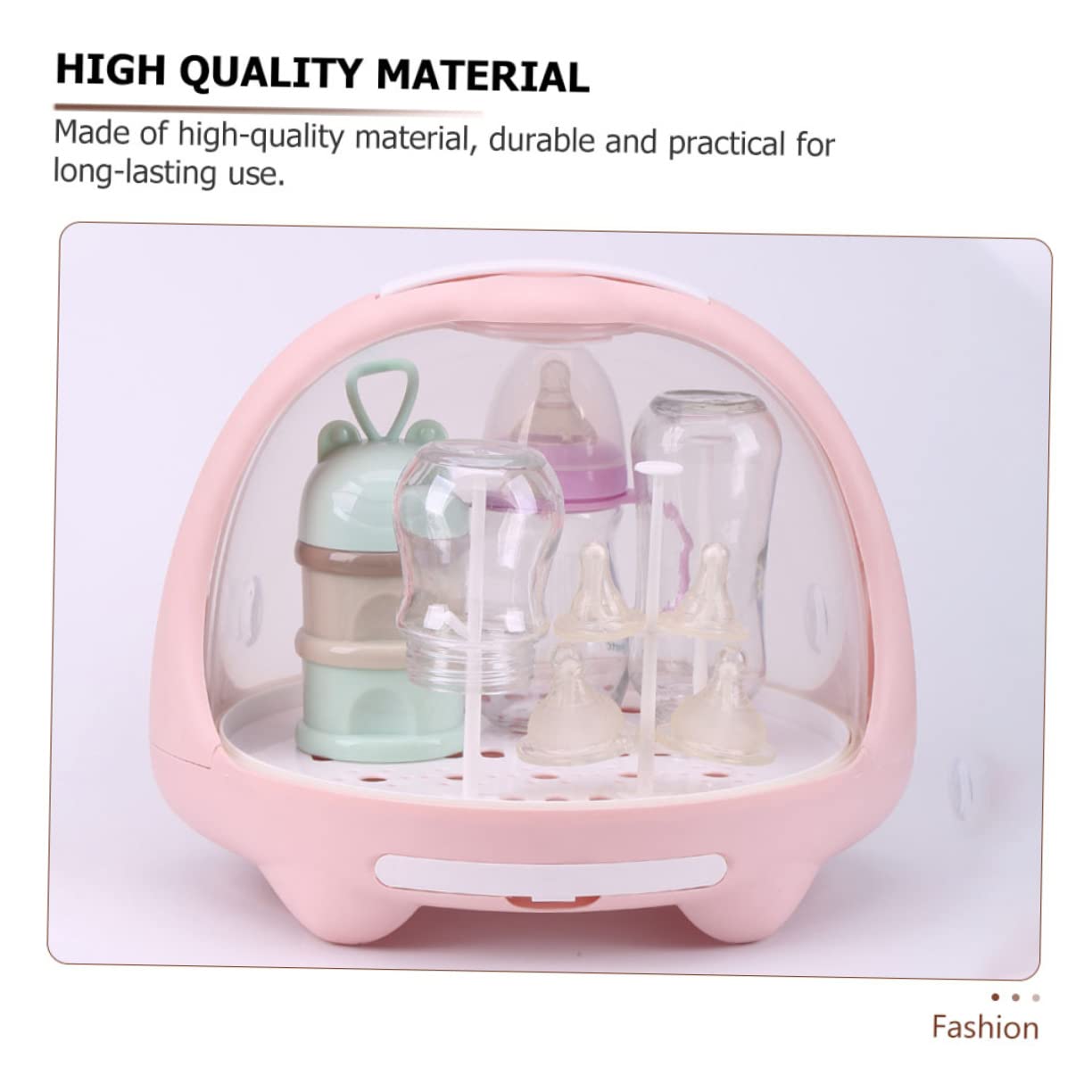 Toyvian 13L Baby Bottle Drying Rack Cover - BPA-Free Bottle Organizer & Storage Box for Boys and Girls | Perfect for Nursery, Kitchen Countertop & Travel Baby Essentials Organization