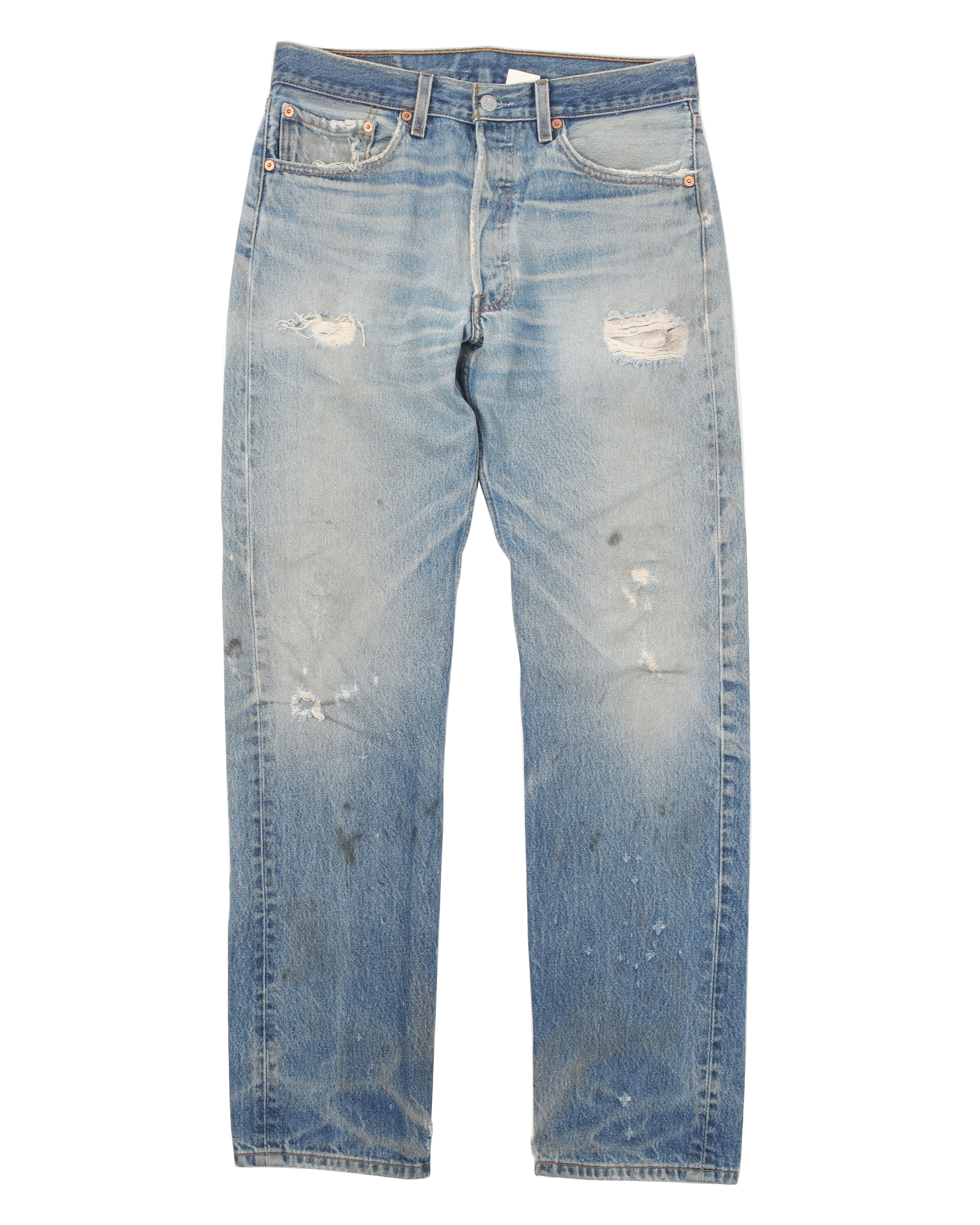 Vintage 1990s Levi's 501 Distressed Denim Jeans - Classic High Waist Straight Leg for Men & Women | Perfect for Retro Fashion, Casual Wear & Street Style Outfits