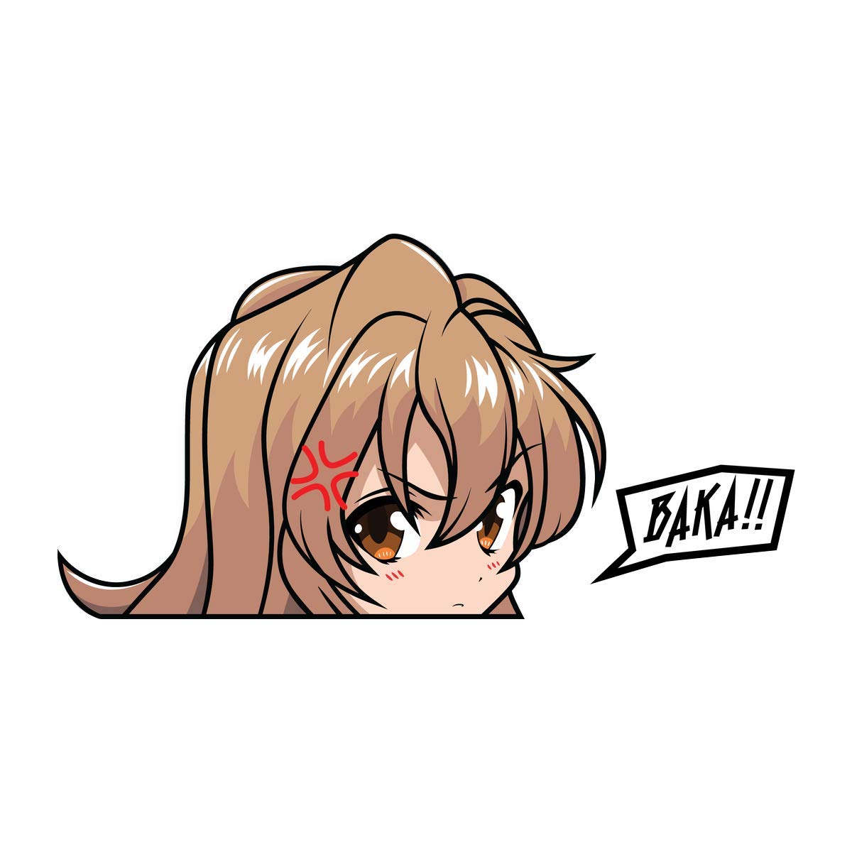 BLKUOPAR 5.1'' Anime Taiga Aisaka Baka Peeker Car Stickers - Cute Window Decals for Car, Laptop, Phone (Perfect for Anime Fans & Car Enthusiasts)