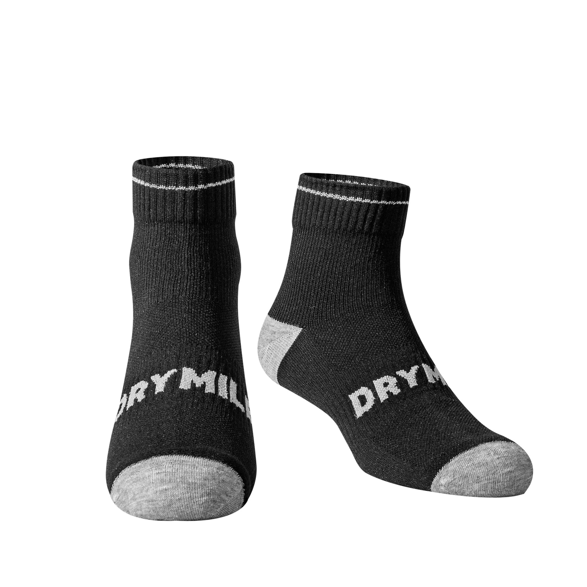 DRYMILE Waterproof Socks for Men & Women - Breathable Active Running Hiking Socks with Cushion - Winter Waterproof Ankle Socks for Outdoor Sports & Cold Weather Activities
