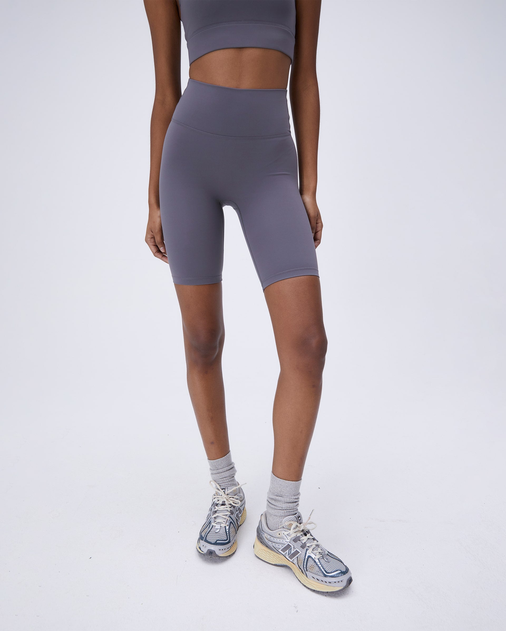 Best Women's Bike Shorts for Cycling & Workouts - High Waist Dark Grey - Comfortable & Breathable for Gym, Running, Yoga