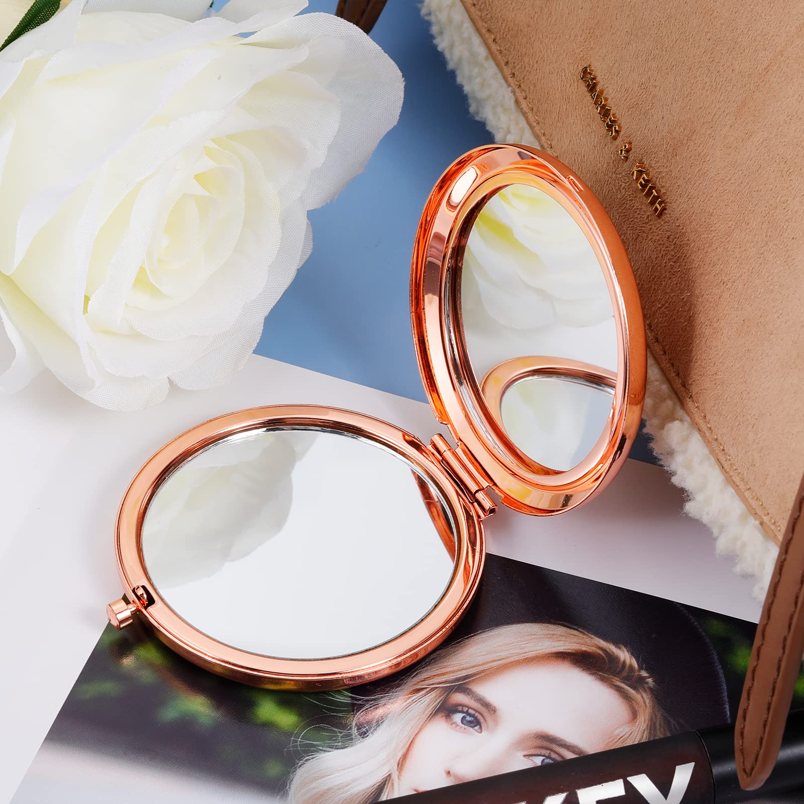 Personalized Rose Gold Mirror for Daughter - Birthday, Graduation, Christmas Gift from Mom & Dad - Perfect Stocking Stuffer for Teen Girls & Kids - Elegant Home Decor for Bedroom & Vanity