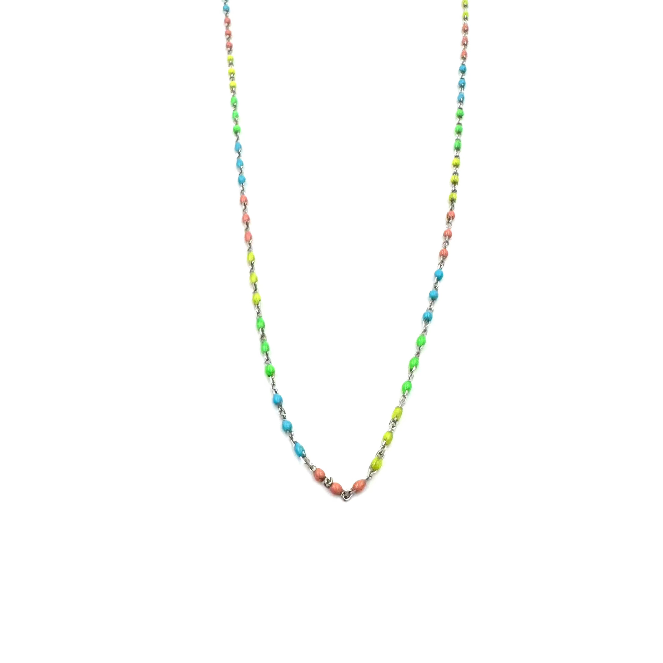 Ashley Gold Sterling Silver Wire Wrapped Enamel Design Necklace - Elegant Handmade Jewelry for Women - Perfect for Weddings, Parties & Special Occasions