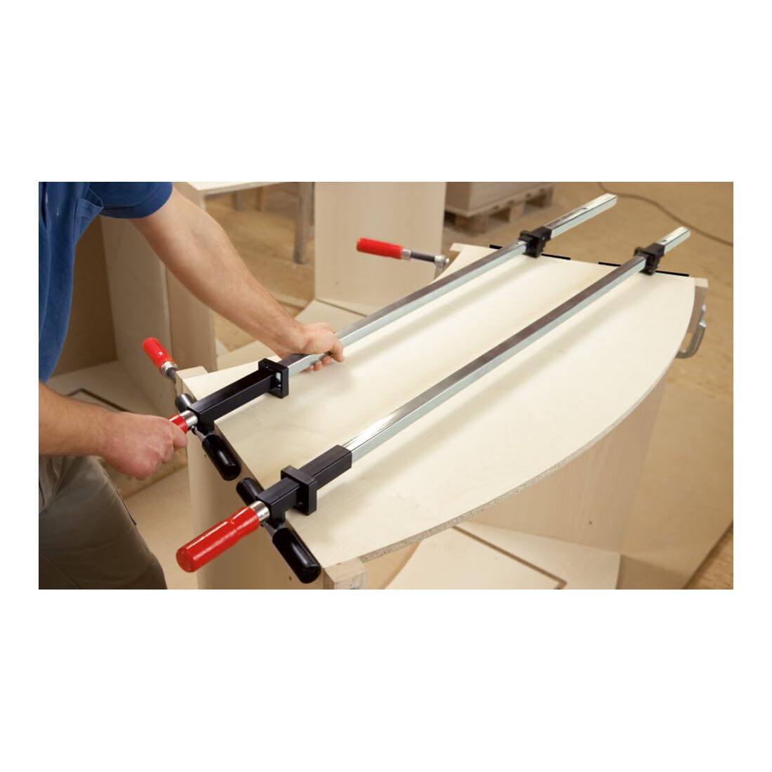 Bessey KSV Box Clamp Extension - Heavy Duty Silver/Red & Black/Red/Silver Clamps for Woodworking, Cabinetry, and DIY Projects - Perfect for Framing, Furniture Assembly, and Workshop Use