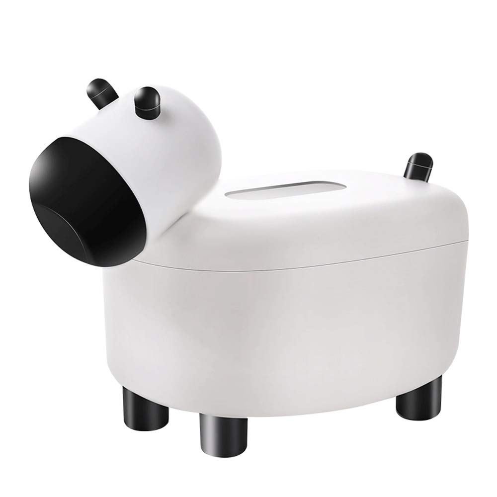 Slivy Cartoon Horse Tissue Box Cover with Toothpick Holder - Plastic Napkin Dispenser for Bedroom, Dresser, Nightstand & Table Decor - White | Perfect for Home, Office & Gift Giving