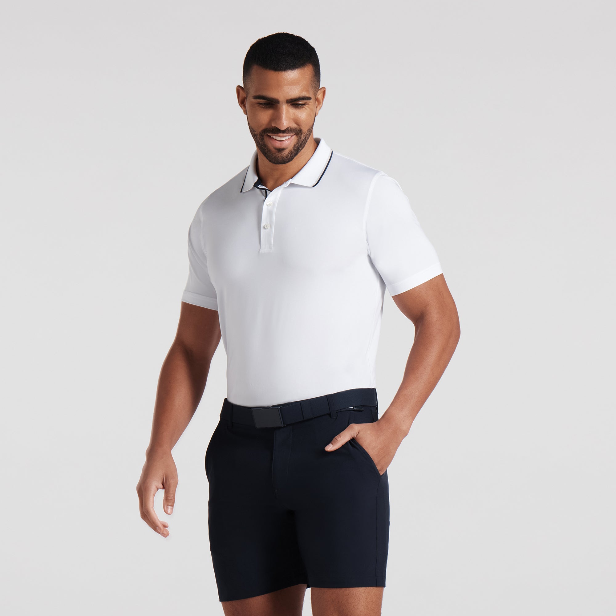 Premium MATTR Elevated Solid Golf Polo Shirt for Men - Moisture-Wicking, Breathable & UV Protection - Perfect for Golf, Casual Wear & Outdoor Activities