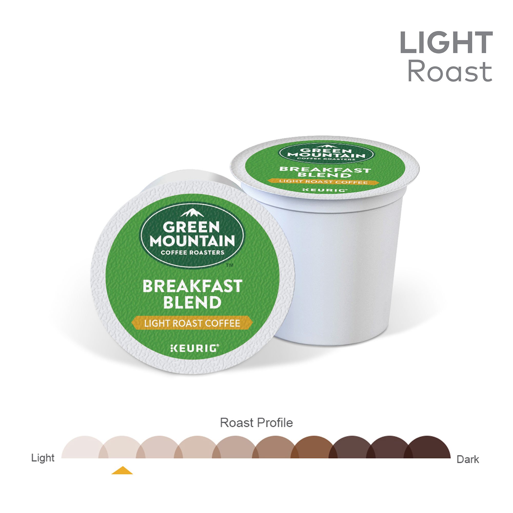 Keurig K-Mini Plus Single Serve Coffee Maker with 32 Green Mountain Breakfast Blend Coffee Pods - Compact & Fast Brewing for Home, Office, and Dorm Use