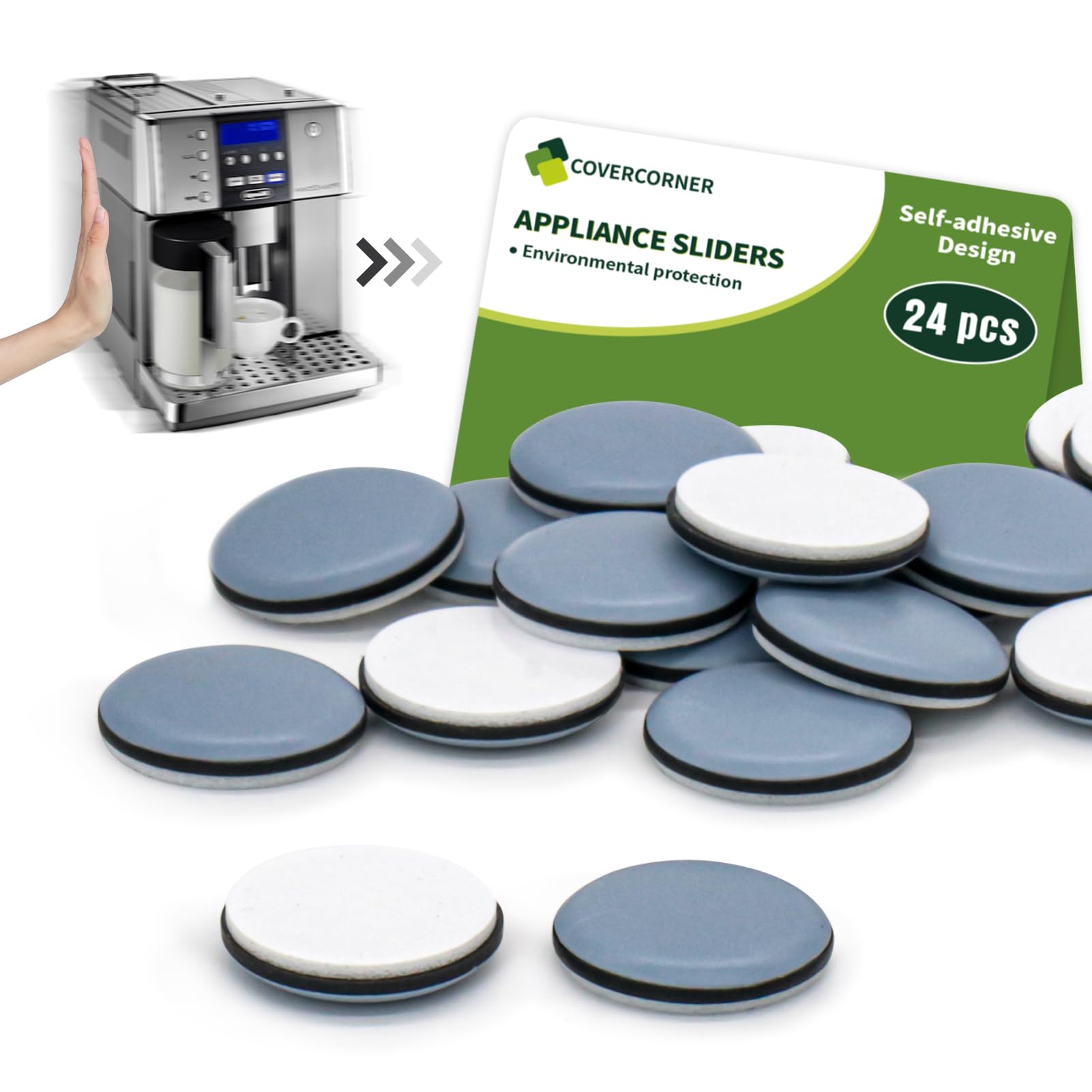 Self-Adhesive Kitchen Counter Sliders - 24PCS 3/4