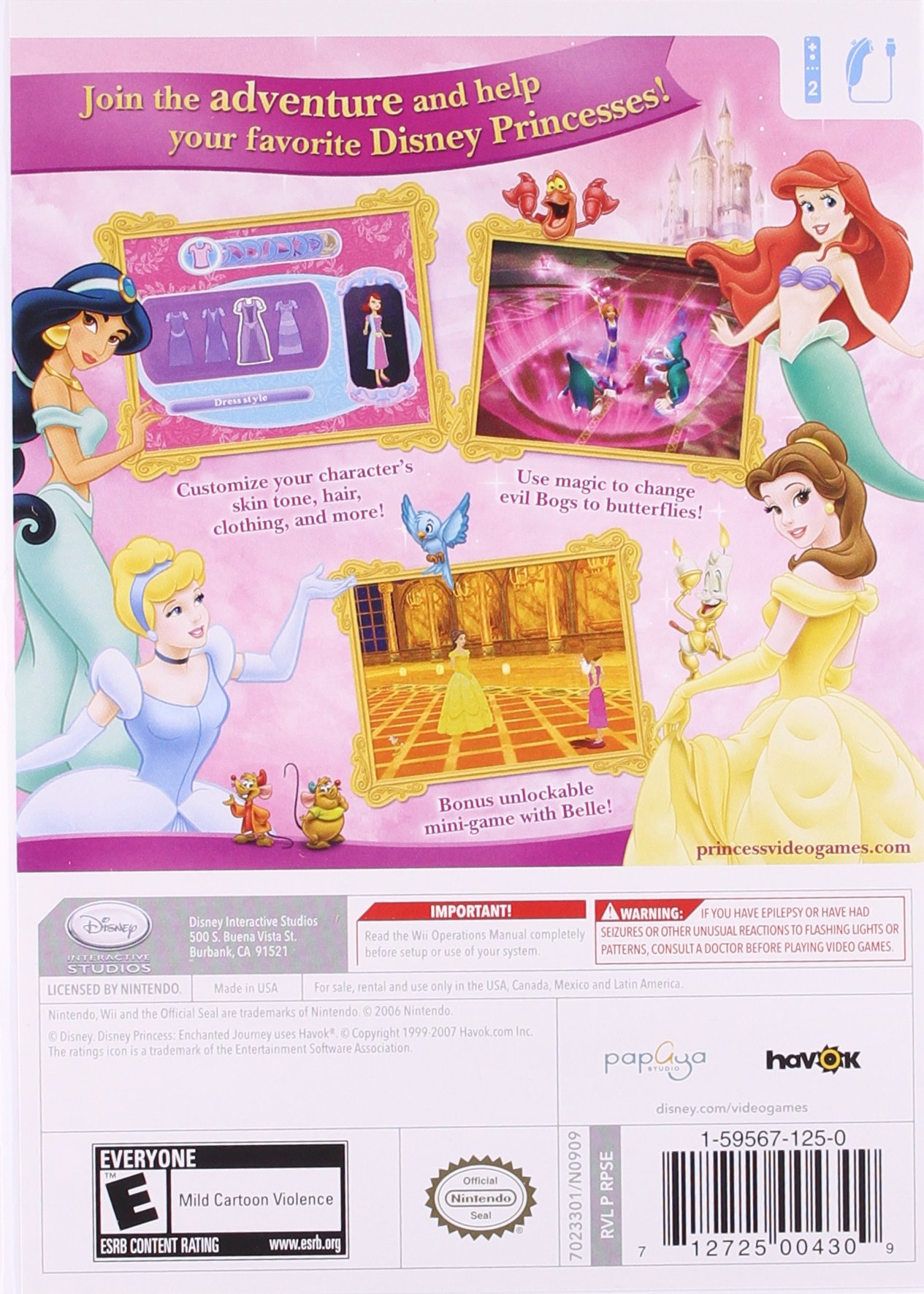 Disney Princess: Enchanted Journey - Nintendo Wii Game for Kids | Magical Adventure & Storytelling | Perfect for Family Game Night & Birthday Gifts
