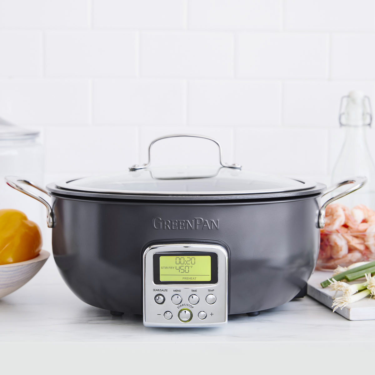 Multifunction Deep Electric Skillet with Non-Stick Coating - Large 12-Inch Electric Frying Pan for Cooking, Stir-Frying & Sautéing - Perfect for Home Kitchen, Camping & RV Use