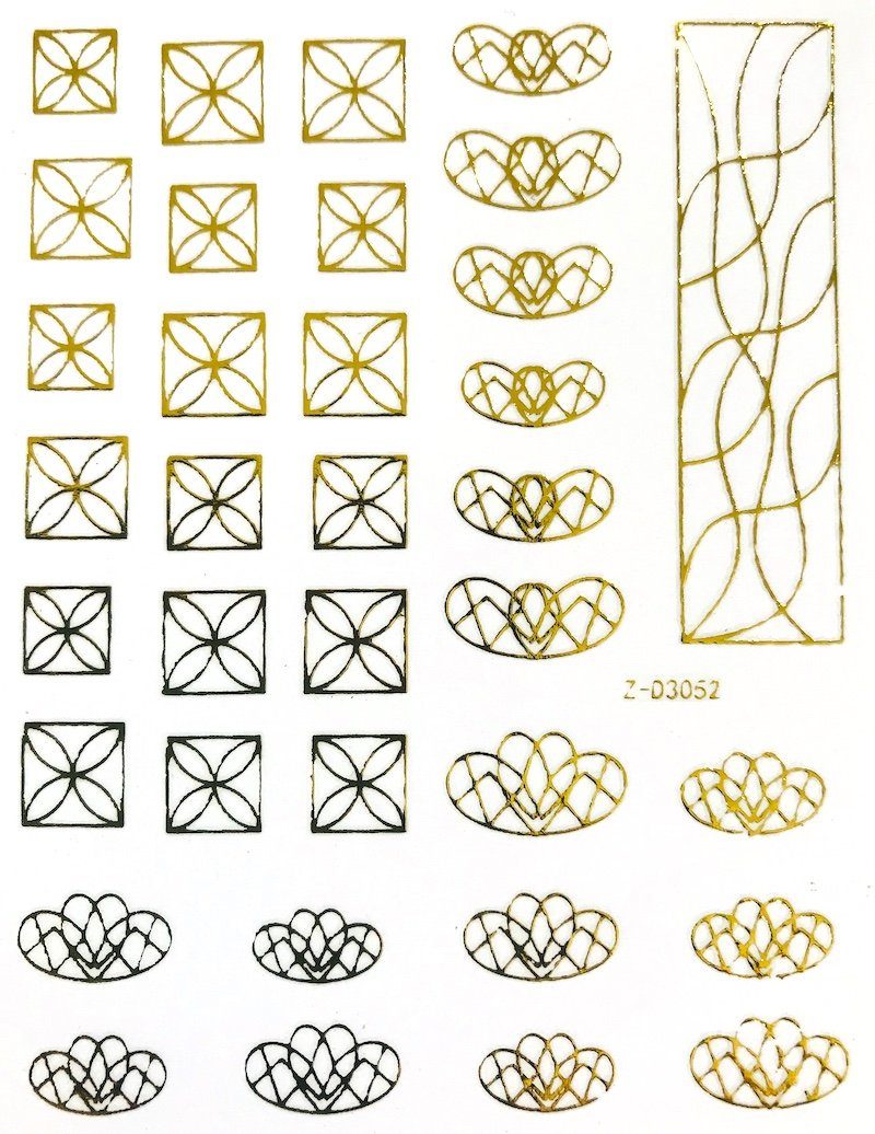 Nail Art Stickers LINES Collection - Premium Self-Adhesive Nail Decals for Women, DIY Manicure Designs - Perfect for Parties, Weddings, and Everyday Fashion Accessories