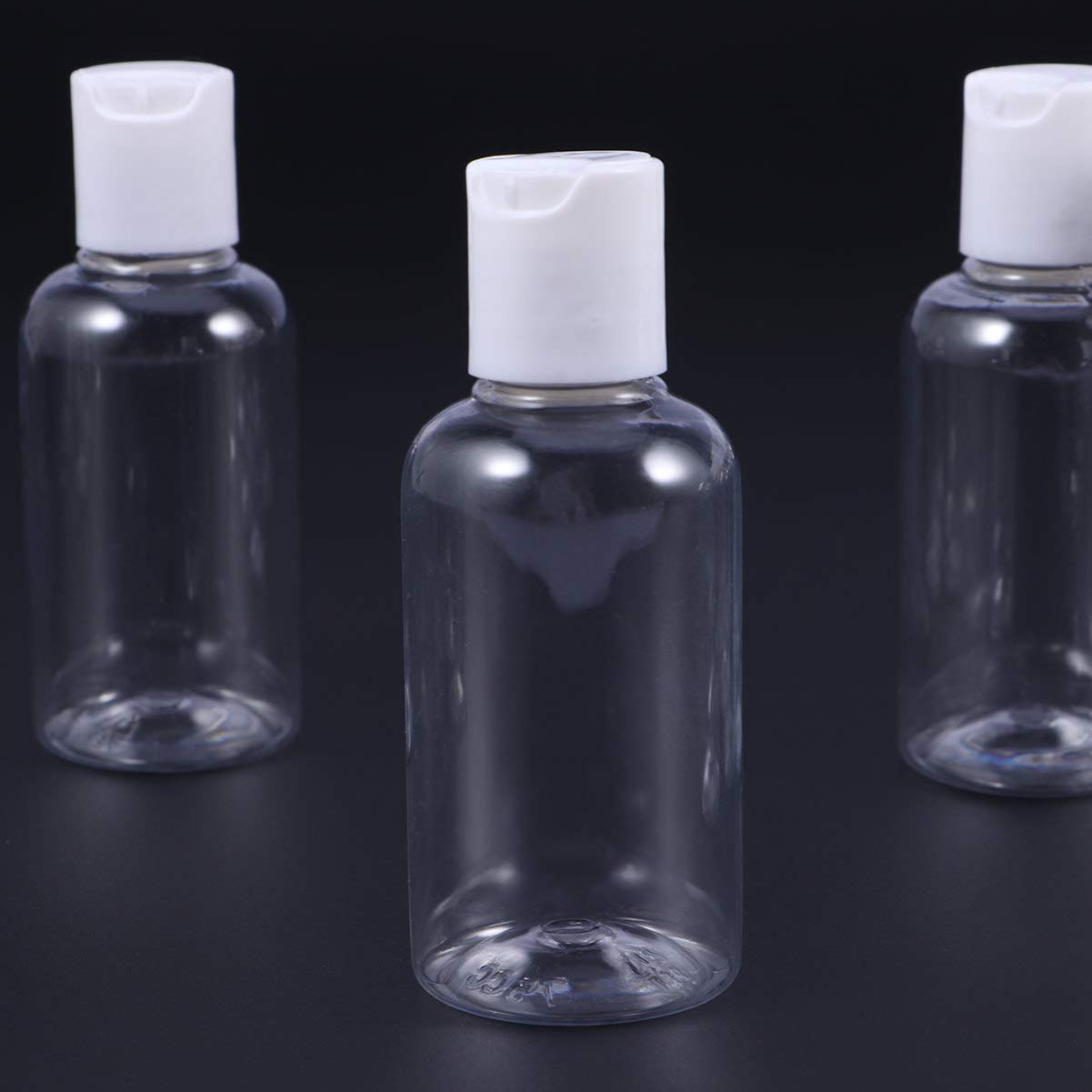 HEALLILY 24-Piece Travel Spray Bottle Set - Refillable Leak-Proof Toiletry Containers for Shampoo, Lotion & Hand Soap - Mini White Flip Top Bottles Perfect for Air Travel, Gym & Camping Essentials