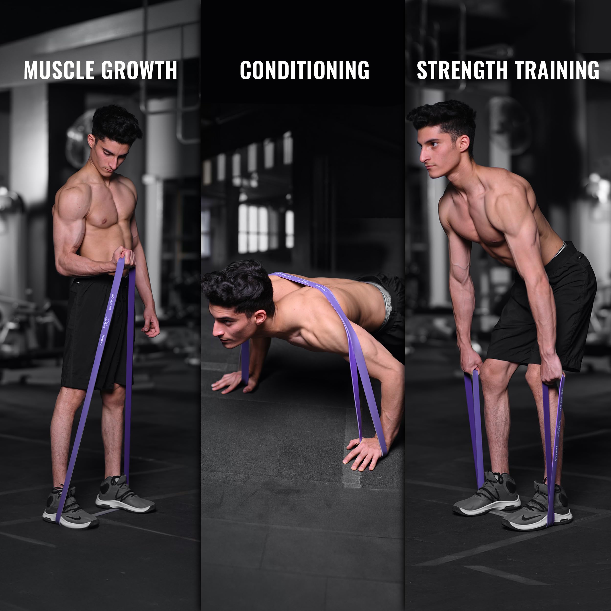 Slovic Resistance Bands Set for Home Workout - Heavy Duty Exercise Bands for Men & Women | Pull Up Assist Bands, Stretching & Strength Training | Perfect for Home Gym, Yoga, Physical Therapy & Fitness Training