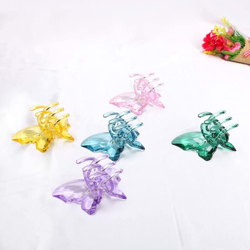 Butterfly Hair Clips for Women & Girls - 4 Pack Non-Slip Hair Claws for Thick & Medium Hair - Fashion Hair Accessories for Ponytails, Buns & Updos - Model 0070