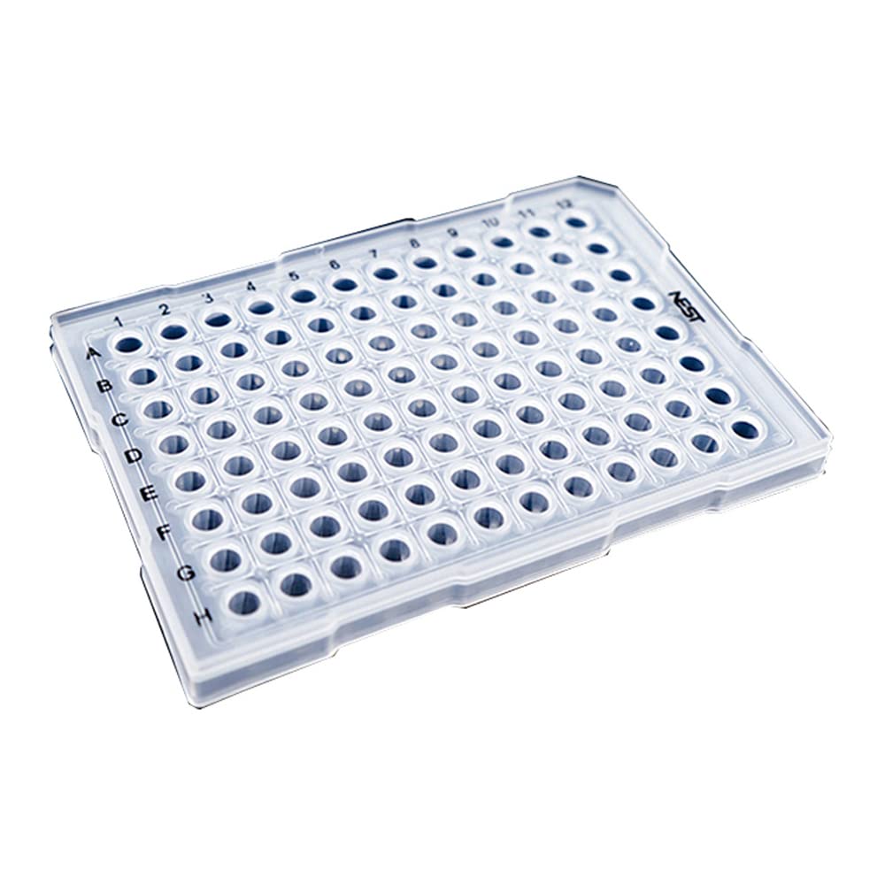 Nest Scientific 402111 96-Well PCR Plate - No Skirt, High-Quality Lab Equipment for DNA/RNA Amplification | Perfect for PCR Experiments, Genetic Research & Molecular Biology Labs