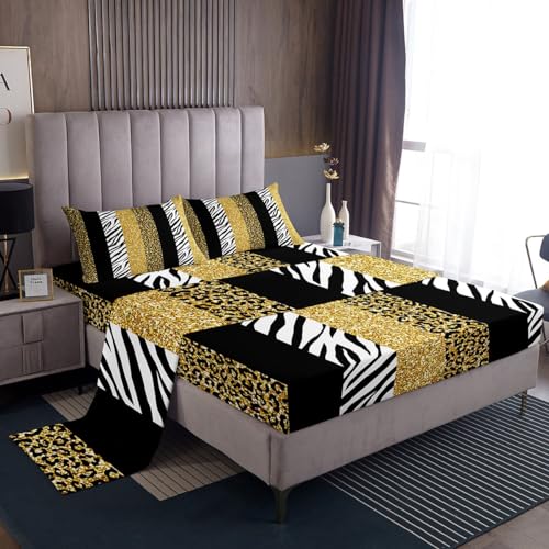 Leopard Glitter Yellow 02