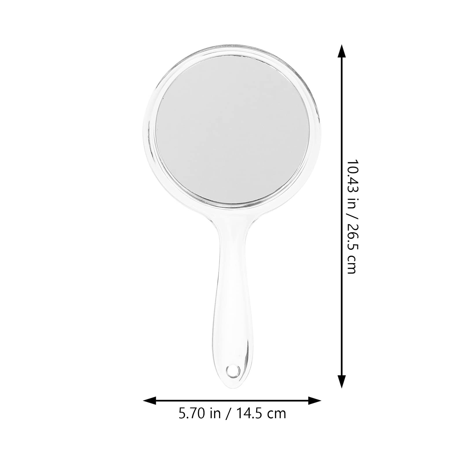 OSALADI Large Handheld Mirror with Handle - 2 Pack White Vanity Mirror for Makeup, Barber & Cosmetics | Portable Travel Mirror for Home, Salon & On-the-Go Use