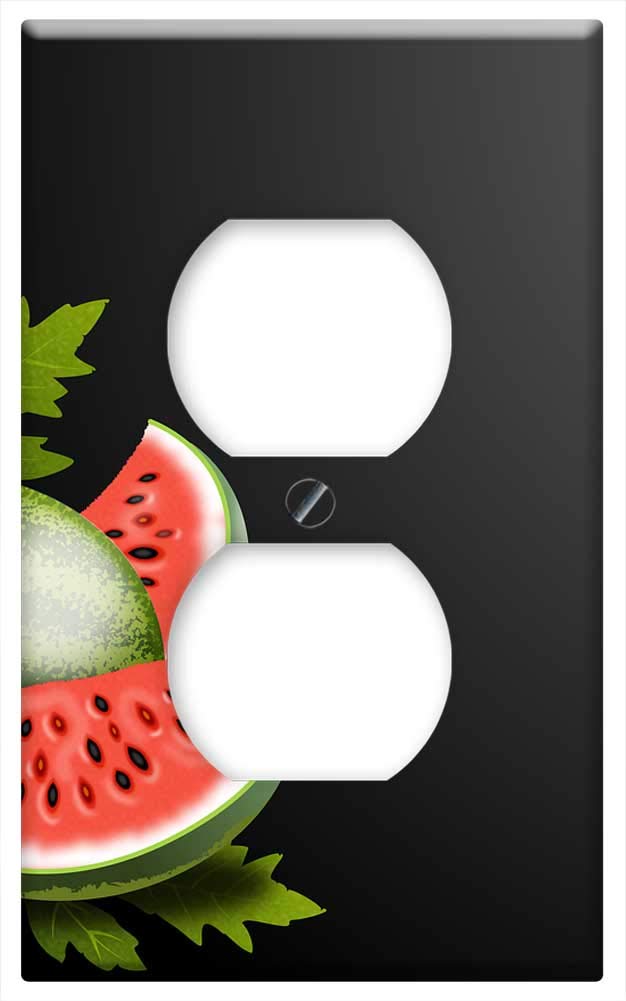 Watermelon Switch Plate Outlet Cover - Decorative Fruit-Themed Wall Plate for Kitchen, Bedroom, Nursery - Perfect for Home, Office, and Cafe Decor