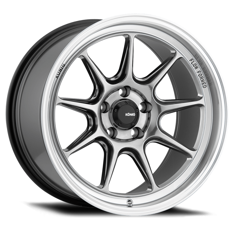 Konig Countergram 18x10.5B 5x114.3 ET20 Hyper Chrome Machined Lip Alloy Wheels - Perfect for Sports Cars & Custom Builds
