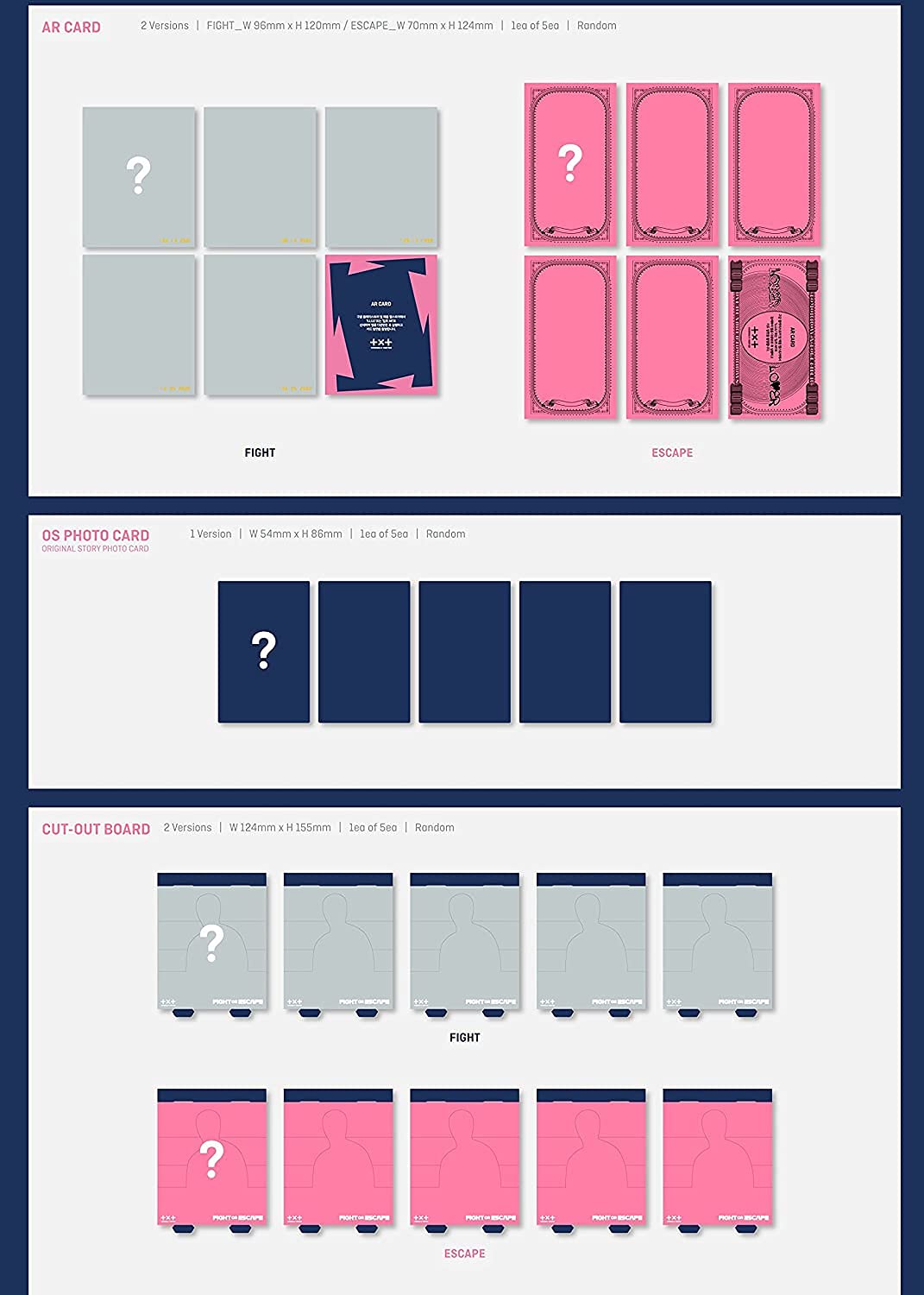 TXT - The Chaos Chapter [Escape ver.] (2nd Album) K-Pop Album with Exclusive Korean Culture Decorative Stickers & Photocards - Perfect for K-Pop Fans, Room Decor, and Scrapbooking