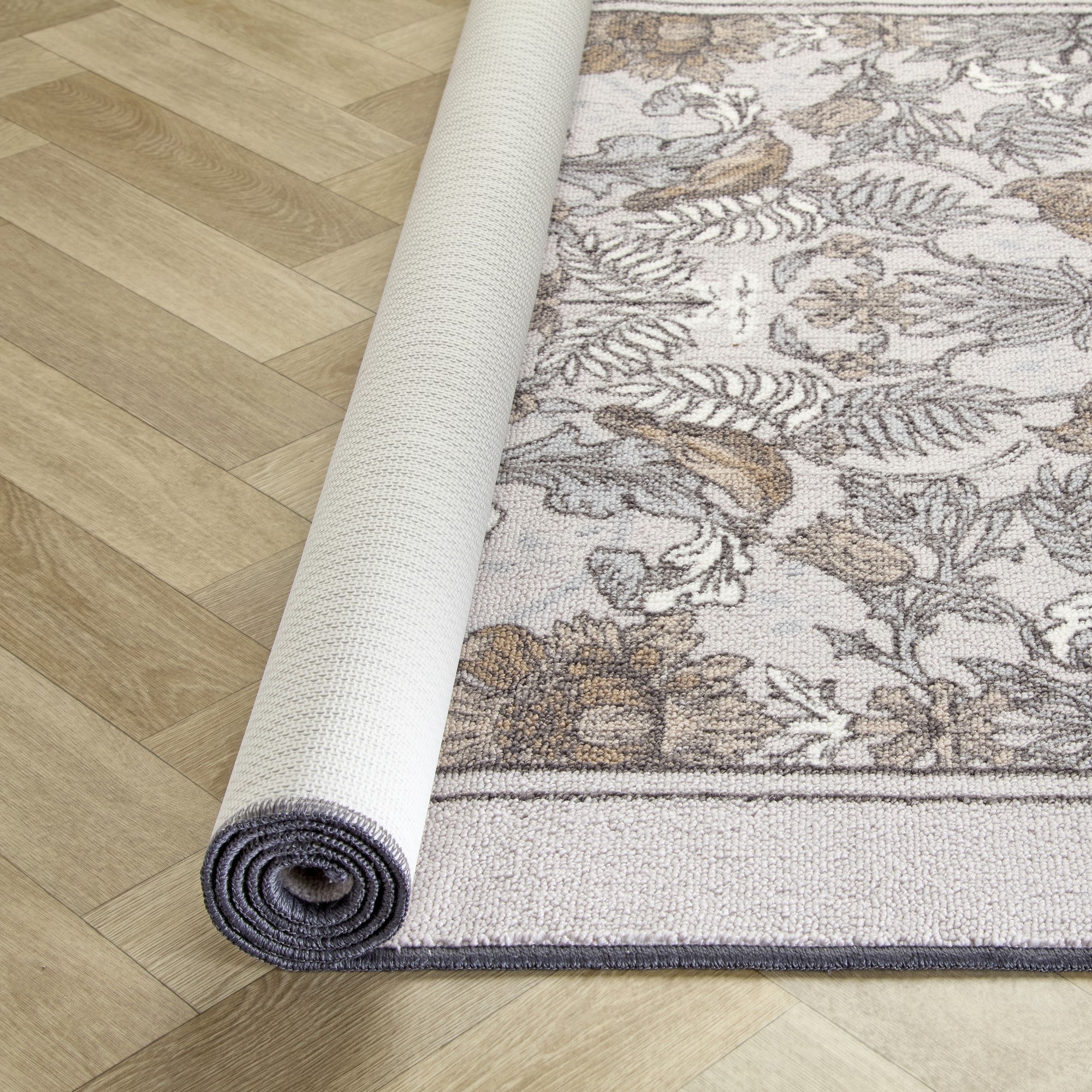 D & D Finch & Flower Washable Rug - Natural Cotton Indoor/Outdoor Floor Mat - Perfect for Living Room, Bedroom, Patio & Nursery Decor