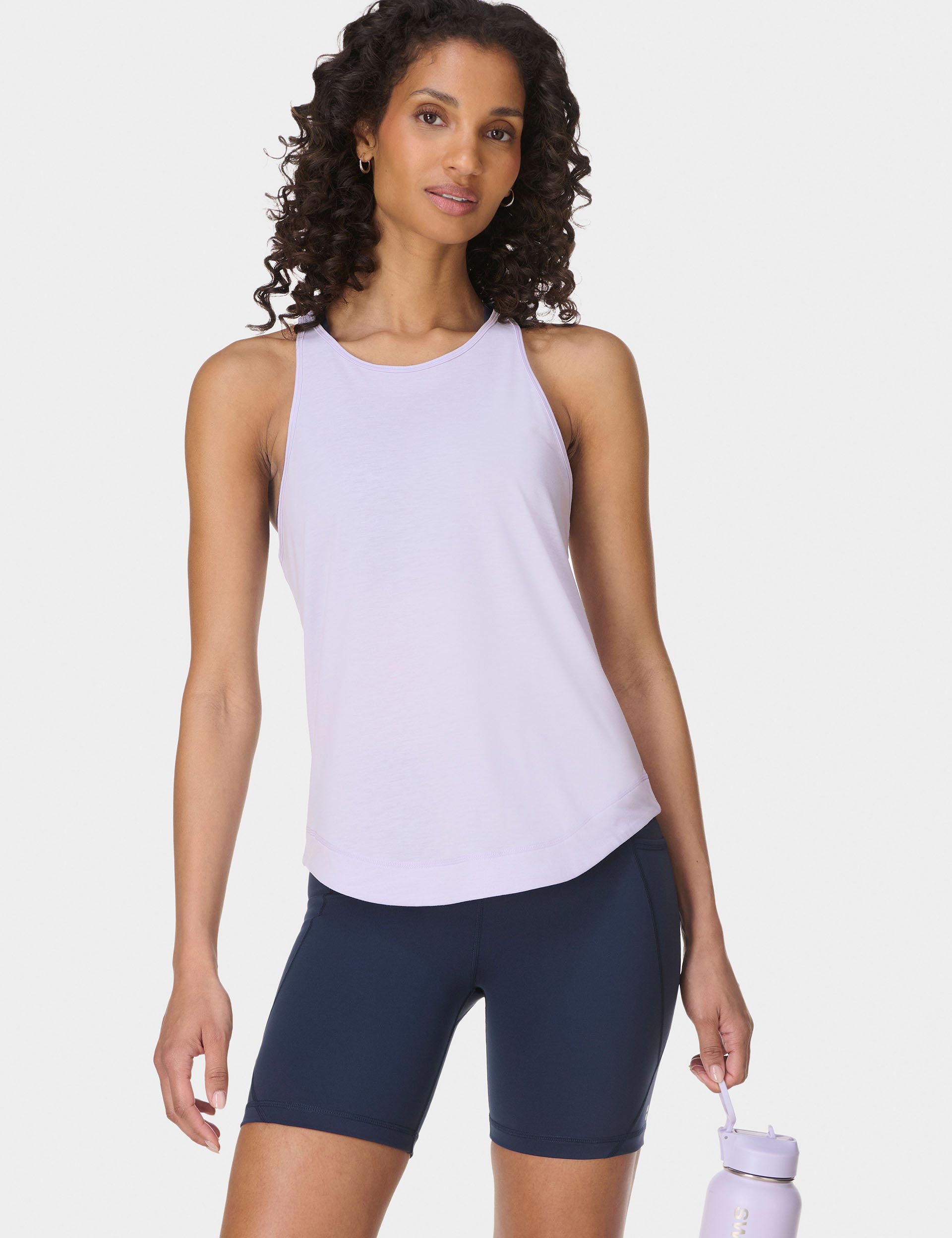 Breathe Easy Running Vest for Women - Lightweight Heather Purple Reflective Workout Top for Jogging & Fitness - Perfect for Outdoor Running, Gym, and Marathon Training
