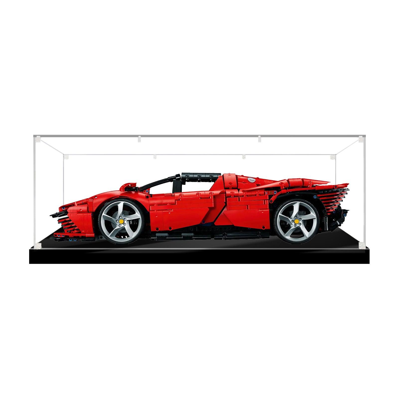 Acrylic Display Case for LEGO 1:8 Scale Model Cars - Compatible with Sets 42083, 42096, 42125, 42056, 42115, 42172 - Perfect for Showcasing & Protecting Your LEGO Car Collection at Home or Office