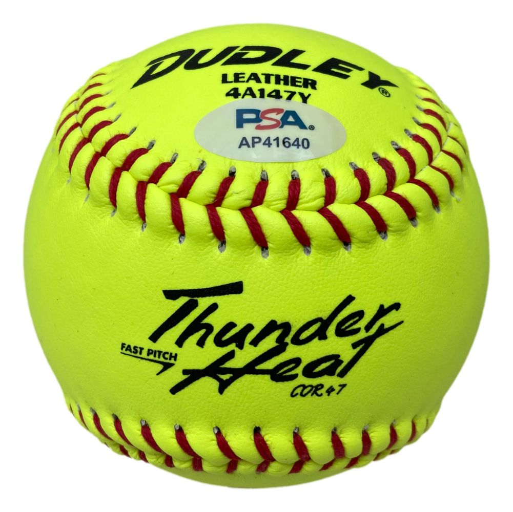 Jennie Finch Autographed World Series Dudley Softball - PSA/DNA Certified - Perfect for Collectors, Fans & Memorabilia Displays