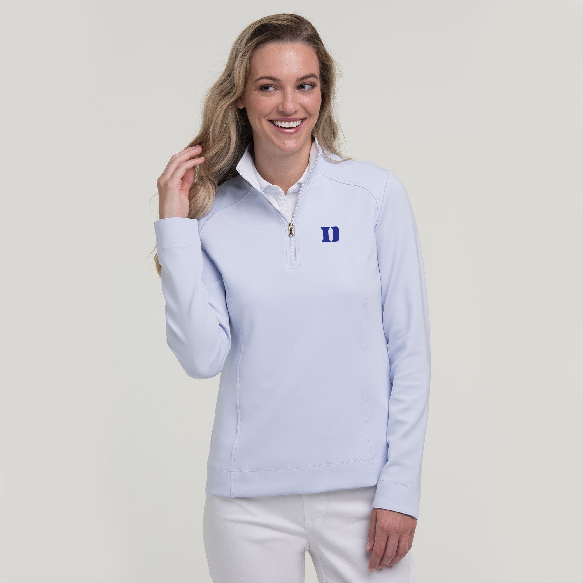 Duke University Wells Quarter Zip Sweatshirt | Men's & Women's Collegiate Pullover | Comfortable & Stylish for Campus, Gameday & Casual Wear