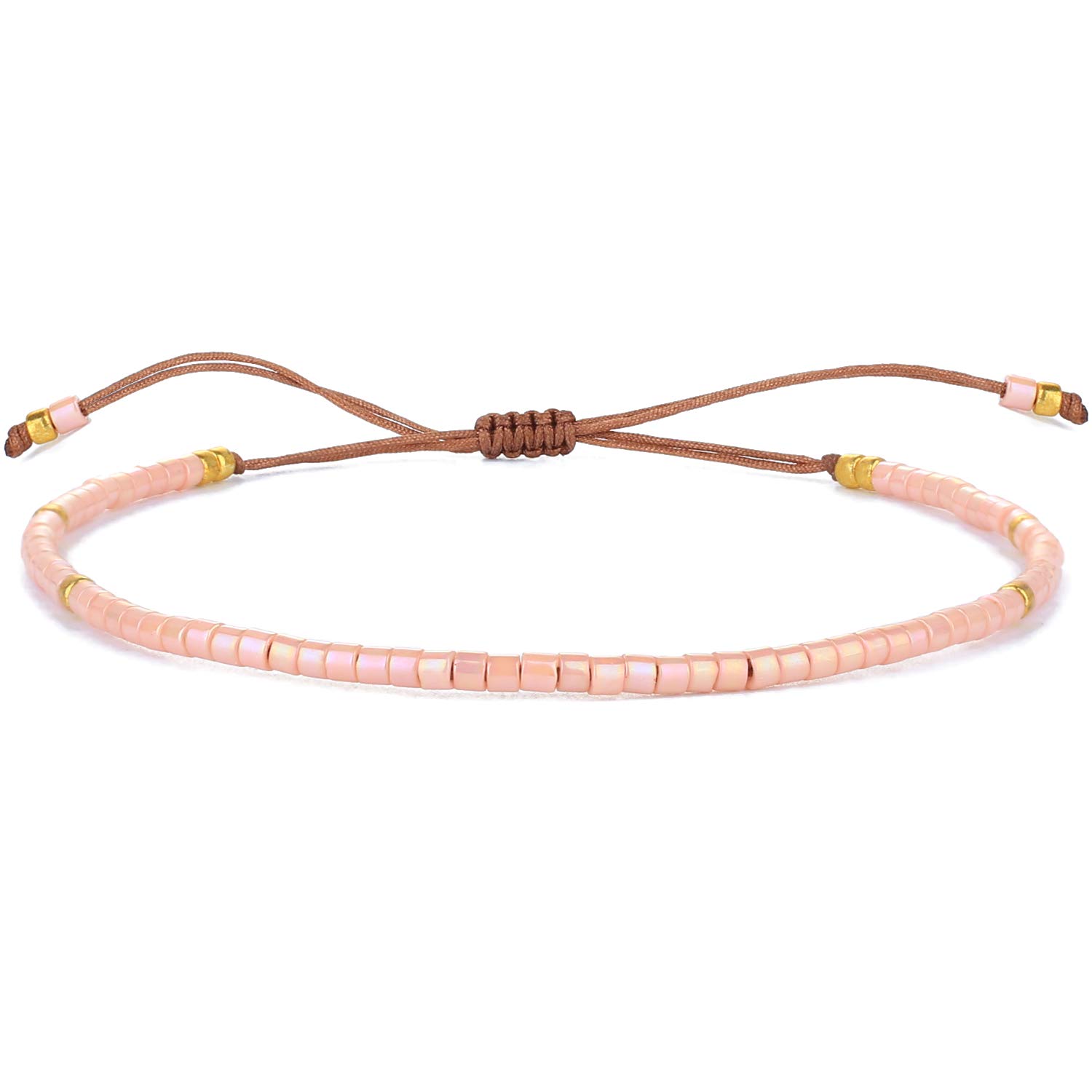 KELITCH Adjustable Miyuki Crystal Beaded Bracelet - Handmade Friendship Jewelry for Women & Girls, Perfect for Gifts, Parties & Everyday Wear