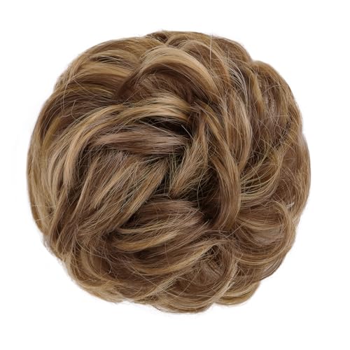 Curly&12H22# (Strawberry Blonde Mixed Light Ash Brown)