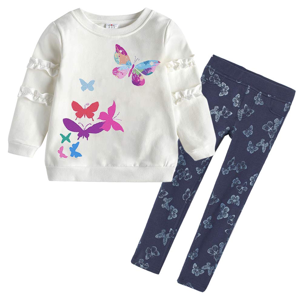 VIKITA Toddler Girls Winter Outfits - Cute Kids Shirts & Leggings Clothing Sets for 1-5 Years Old | Warm Winter Fashion, Birthday Gifts & Holiday Party Wear