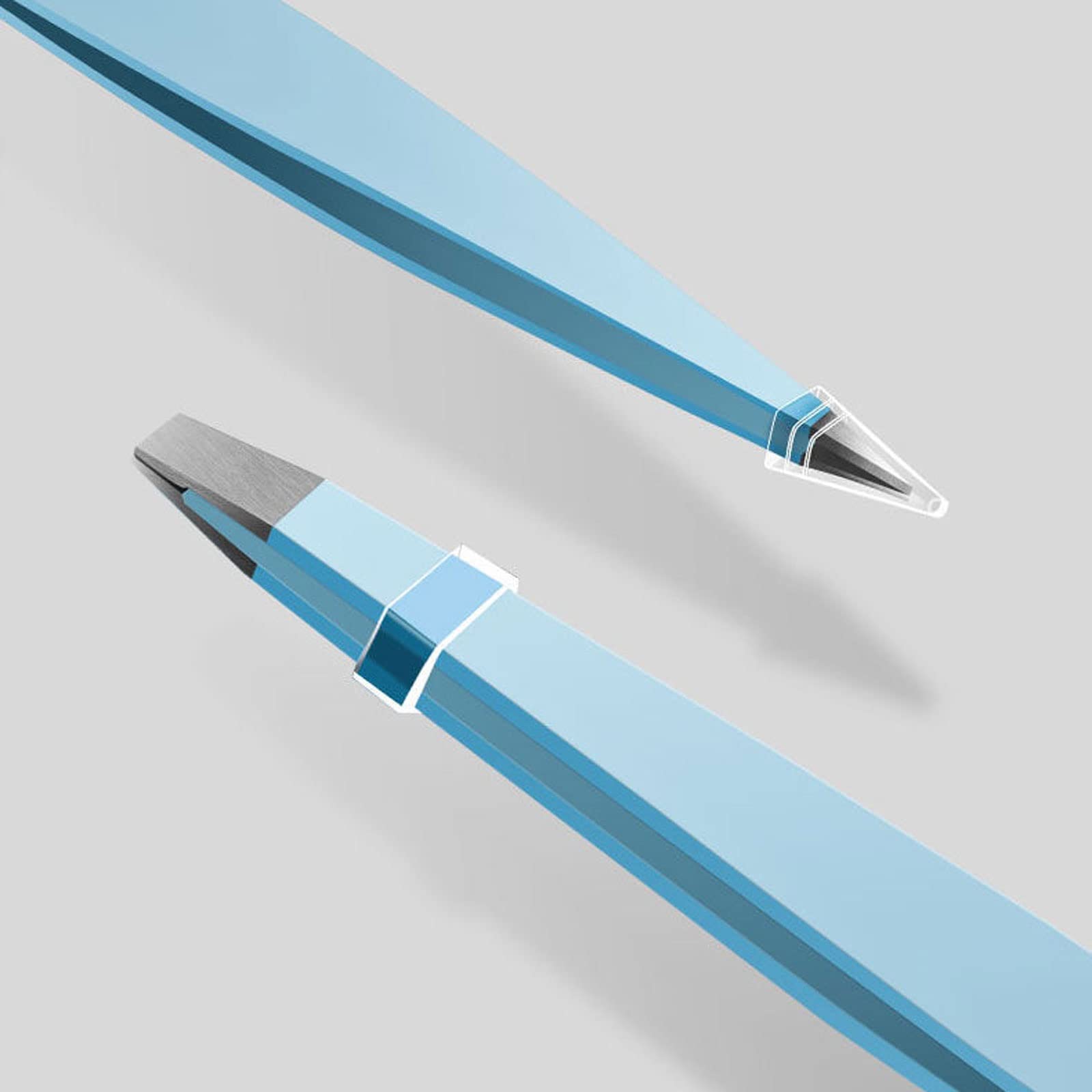 Premium Stainless Steel Slanted Tweezers for Eyebrows & Fine Hair - Colorful Beauty Makeup Tools for Precise Hair Removal & Grooming | Perfect for Eyebrow Shaping, Splinter Removal & DIY Beauty