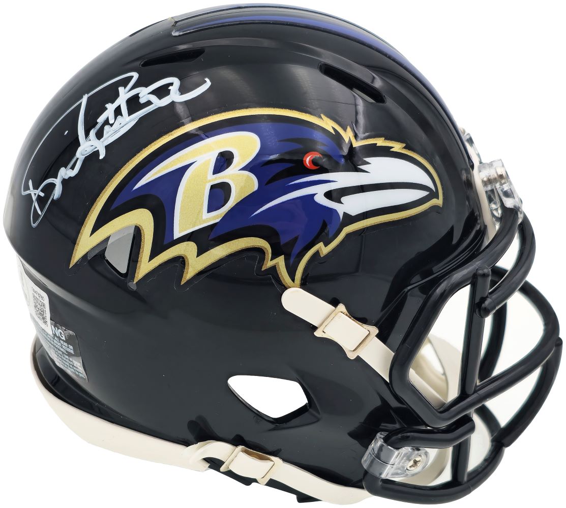 Derrick Henry Autographed Baltimore Ravens Mini Speed Helmet - Limited Edition Collectible for NFL Fans, Sports Memorabilia, and Game Room Decor