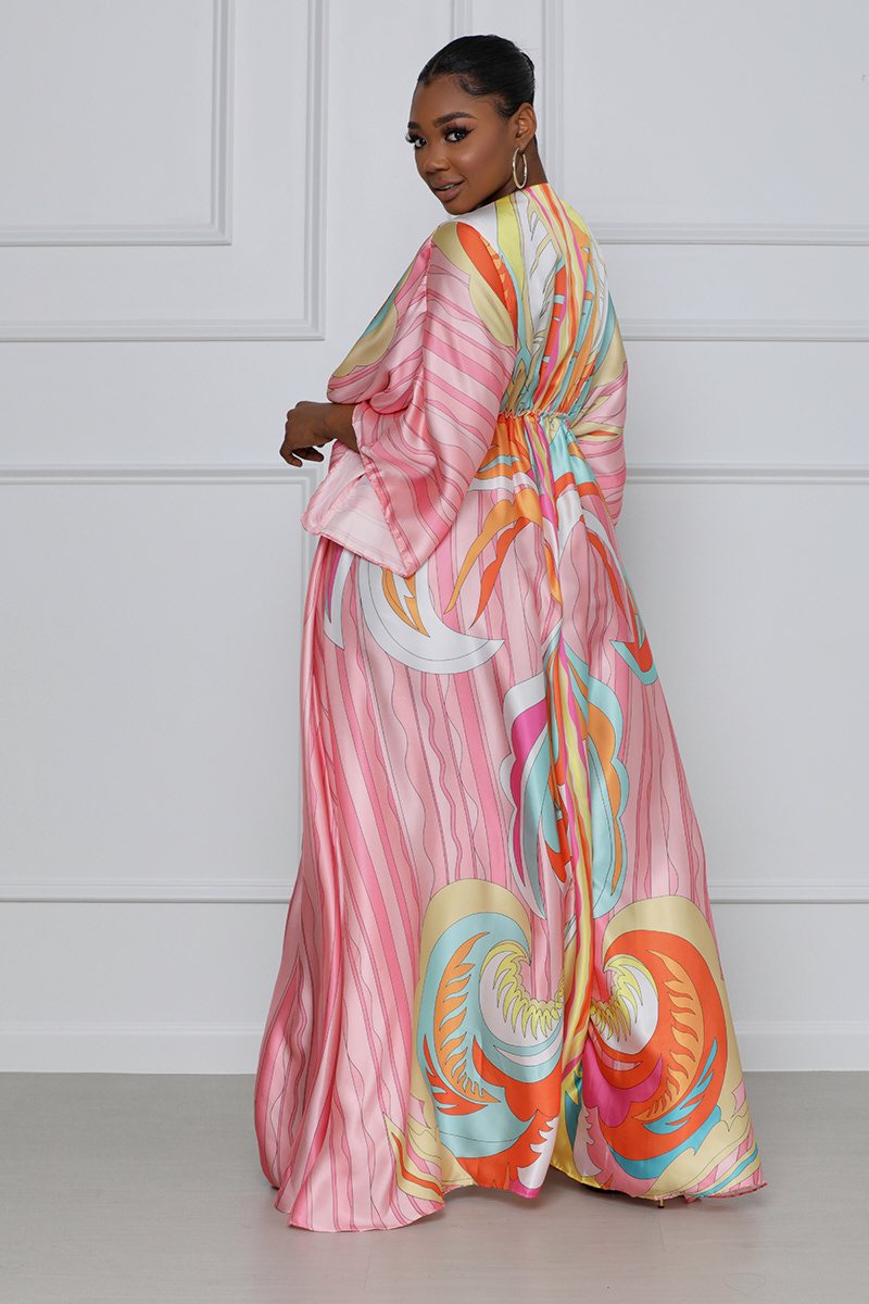 Vacation Ready Satin Maxi Dress for Women - Flowy Plus Size Summer Beach Dress for Travel, Wedding Guest & Special Occasions