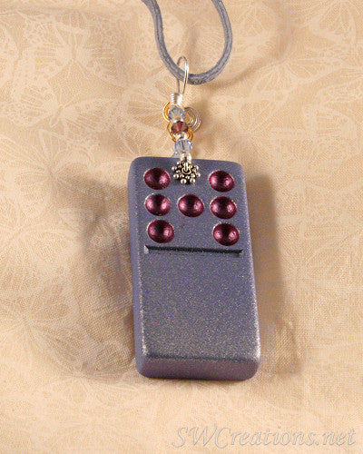 Fleur Lavender Dreams Butterfly Domino Pendant Necklace - Elegant Purple Floral Jewelry for Women - Perfect for Weddings, Date Nights & Special Occasions