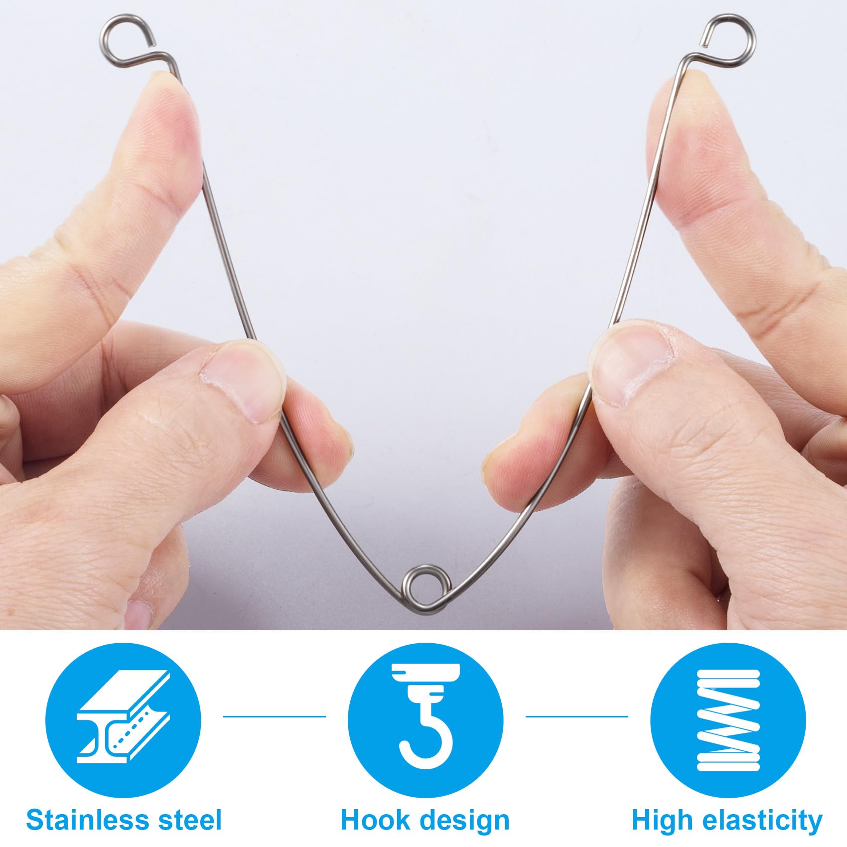 OIIKI 4-Pack Recessed Lighting Spring Clips - Heavy Duty Torsion Metal Springs for Recessed Light Covers & Trim Accessories | Perfect for Ceiling Can Light Installation & Home Lighting Projects
