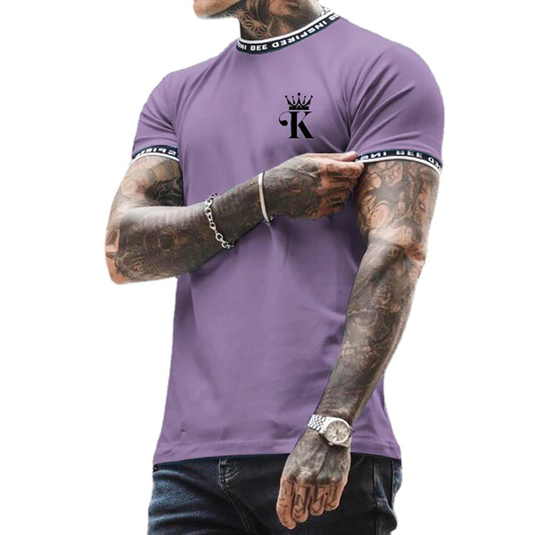 Men's Poker Graphic T-Shirt - Vintage Streetwear Casual Crew Neck Short Sleeve Tee for Muscle Fit | Perfect for Poker Nights, Street Style & Everyday Wear