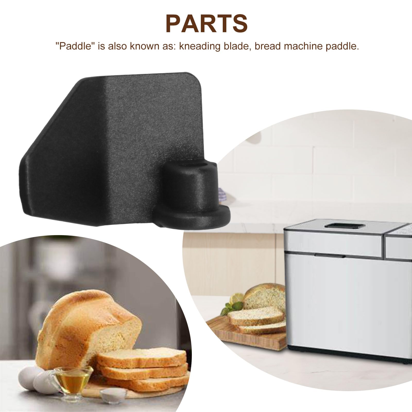 QQZ Bread Machine Kneading Paddle Replacement - Compatible with Cuisinart BK-100 & CBK-200 Bread Makers (2-Pack) - Perfect for Homemade Bread Baking & Dough Kneading