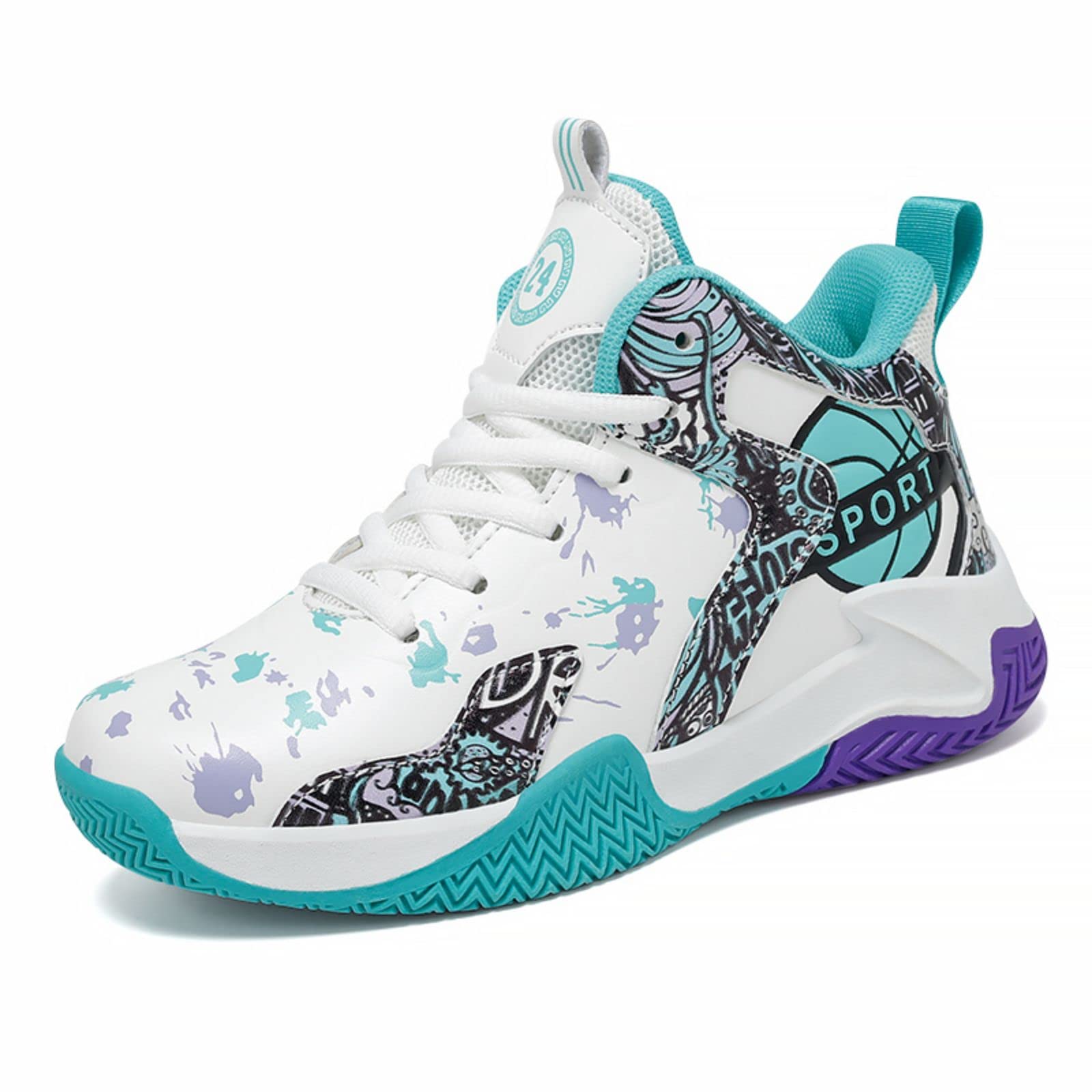 Non-Slip Kids Basketball Shoes for Boys & Girls - Lightweight, Breathable & Durable for Indoor/Outdoor Sports & Play