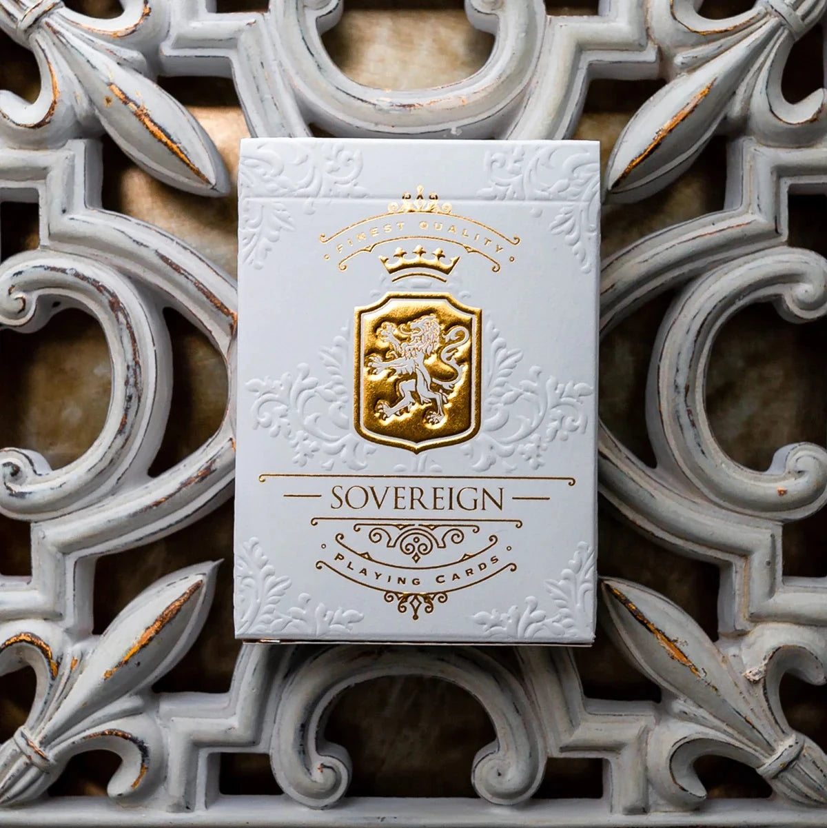 Premium Sovereign Playing Cards - Elegant White Deck for Poker, Magic Tricks & Cardistry | Perfect for Game Nights, Professional Performances & Collectors