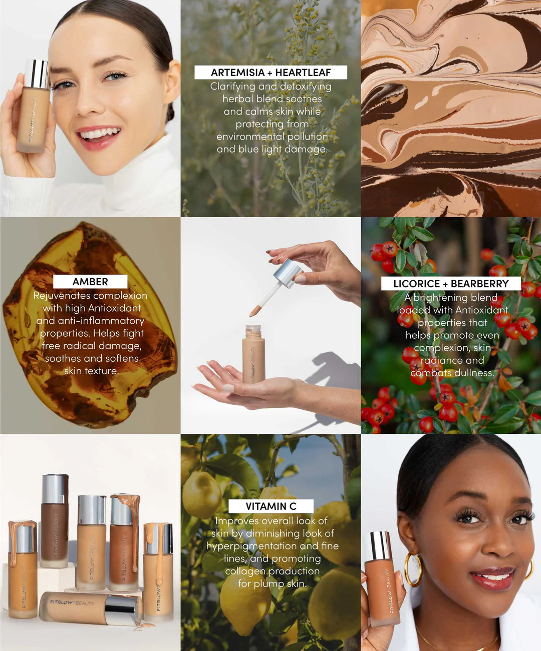 Fitglow Beauty Liquid Foundation - Natural Full Coverage Makeup for Flawless Skin | Perfect for Daily Wear & Special Occasions
