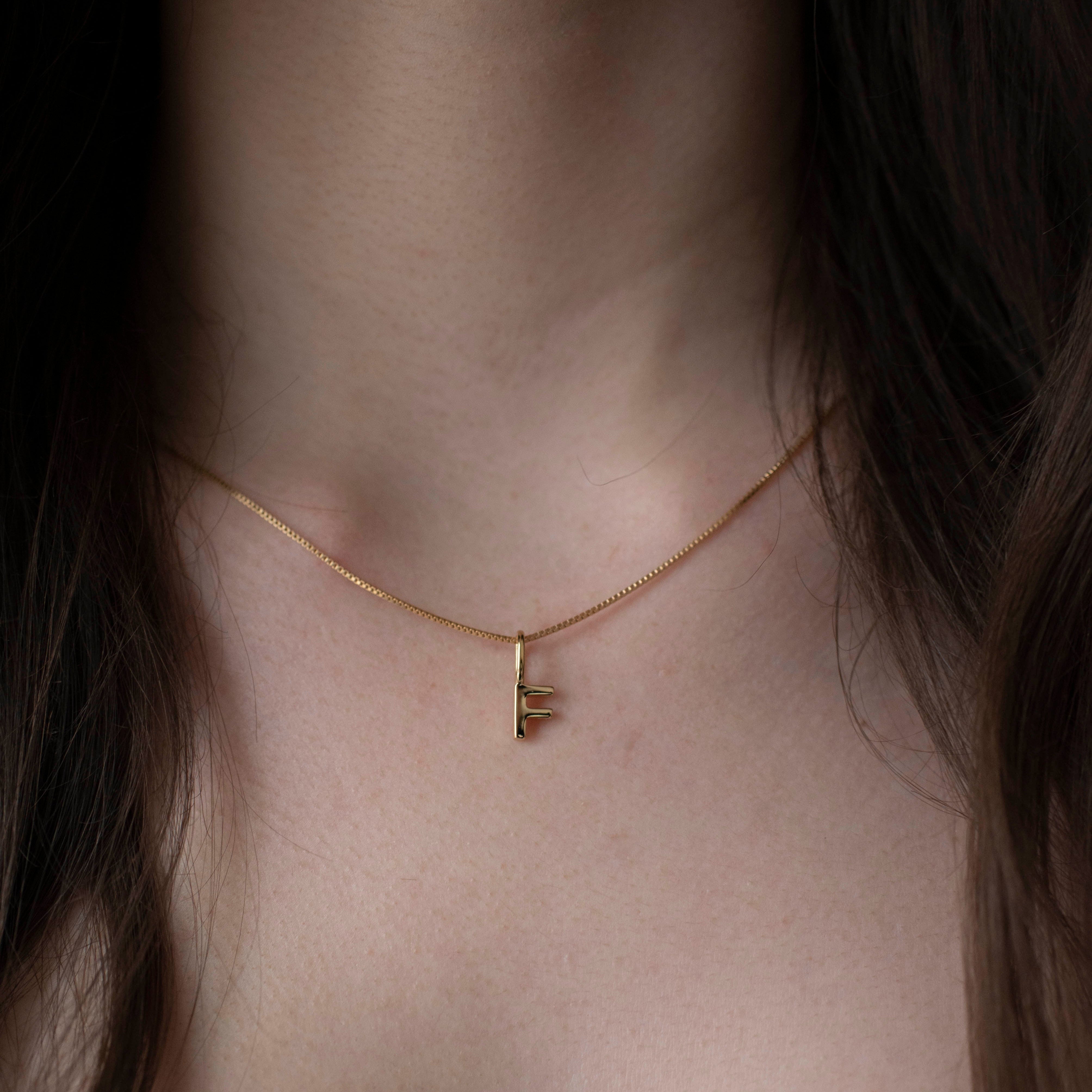 NOTABLE Letter Charm Pendant - Elegant Initial Necklace for Women, Personalized Jewelry Gift - Perfect for Birthdays, Anniversaries & Special Occasions